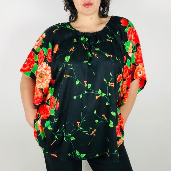 Stunning Vintage Floral Cape One Size - Picture 3 of 10